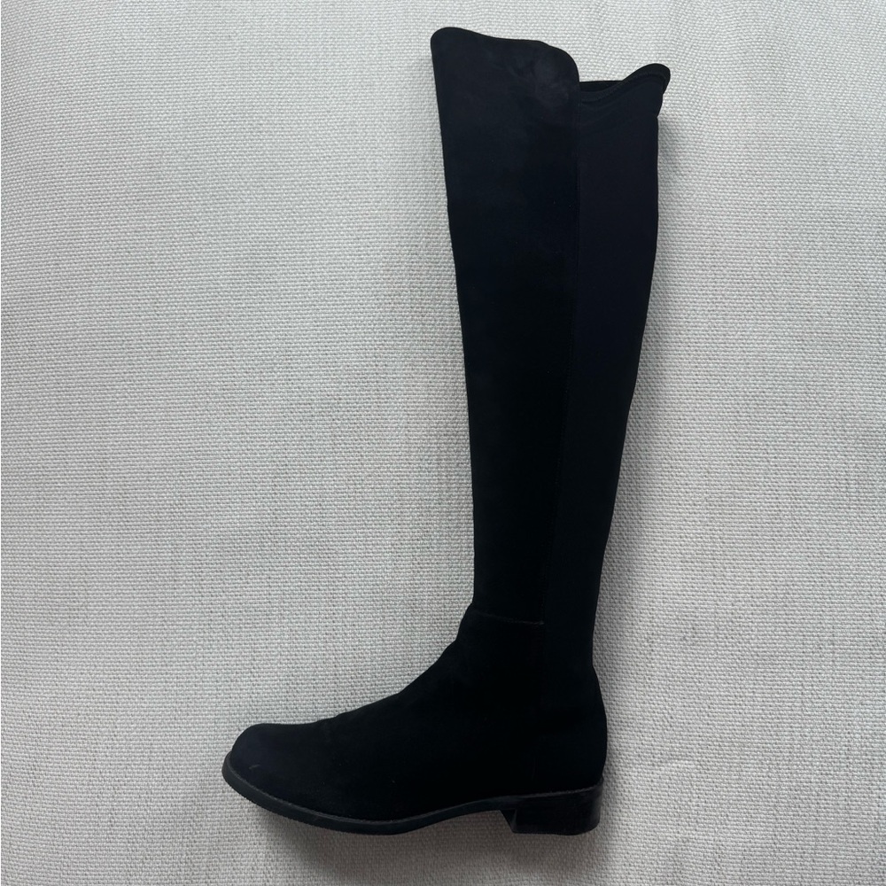Stuart Weitzman Black Suede 5050 Knee High Boots